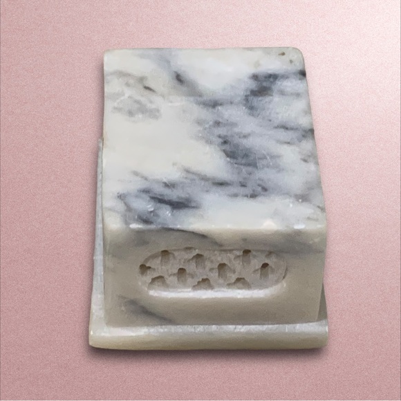 Marble Pietra Dura Trinket Box Floral Inlay Lattice Design - Picture 13 of 16